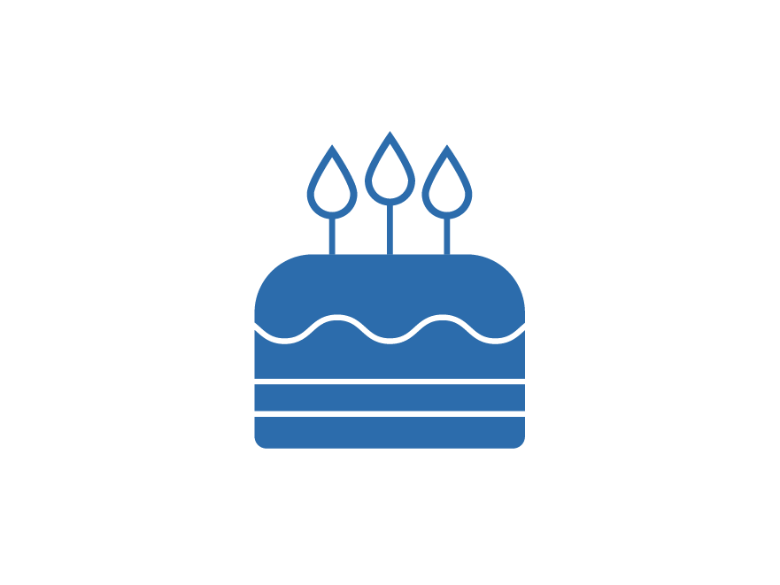 Icon of birthday cake